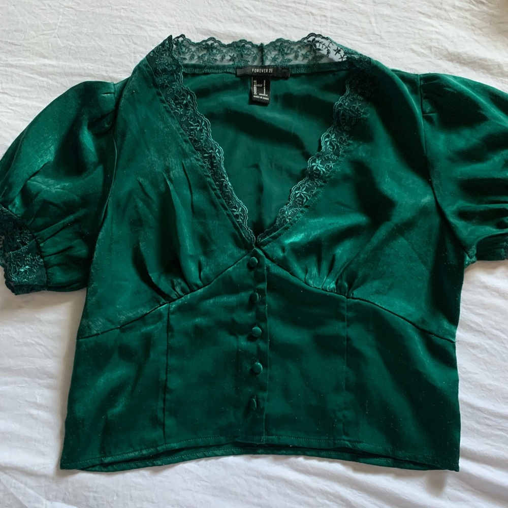 Forever 21 satin lace top